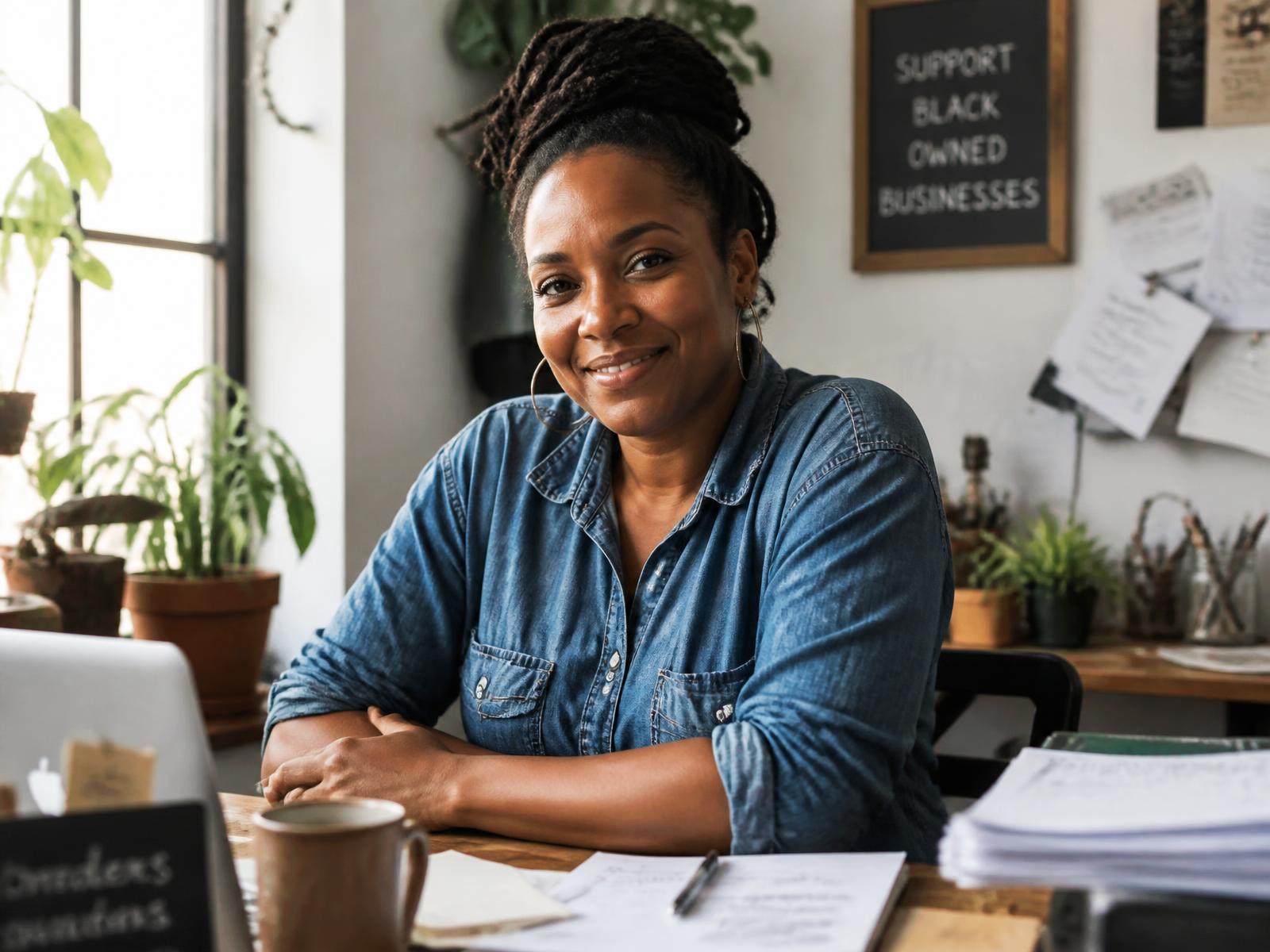A business owner mid-thought at their desk, weighing the week ahead